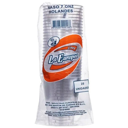 Pack 25 vaso acrílico 7oz - vaso Holandés