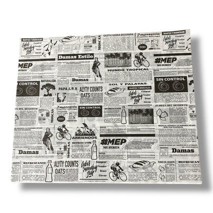 Papel antigrasa periodico 28x33 - 100 unidades