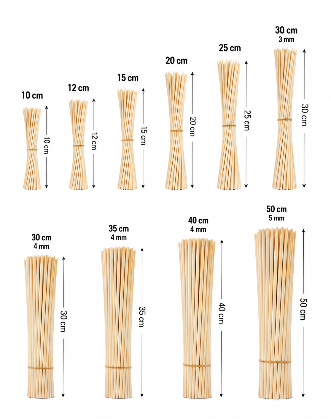 Paquete Brocheta 20cm - 90 unidades