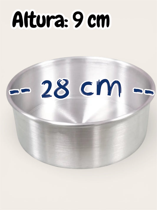 Molde de Aluminio para torta 28cm Fijo