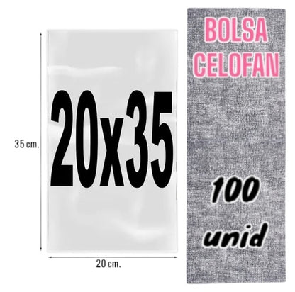 Bolsa Celofan 20x35 - Bolsa Polipropileno