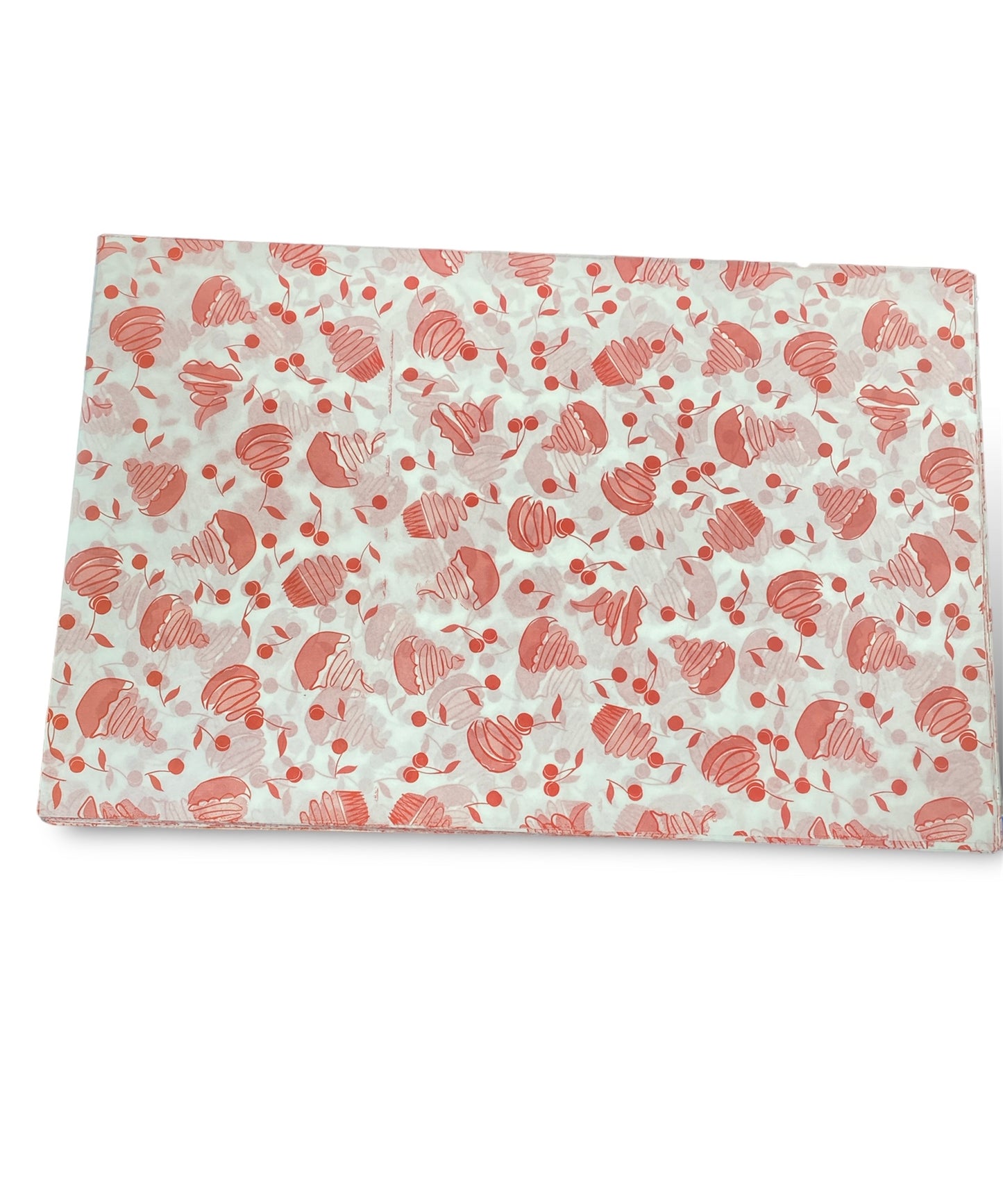Papel antigrasa cupcake rojo 28x33 - 100 unid