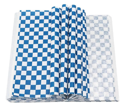 Papel antigrasa cuadrado azul 33x33 - 100 unid