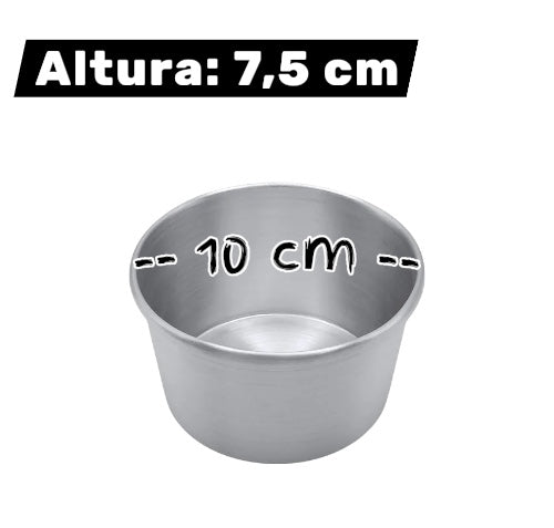 Molde de Aluminio para torta 10cm Fijo