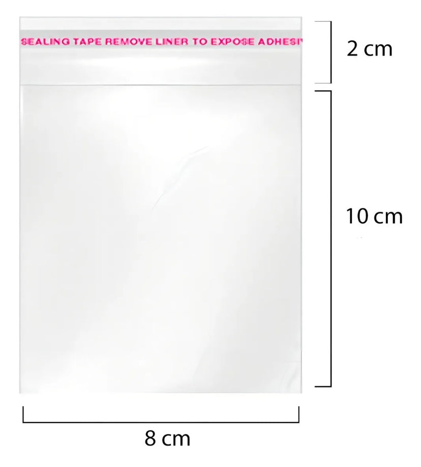 Bolsa Celofán con Adhesivo 8x12cm - 100 unidades