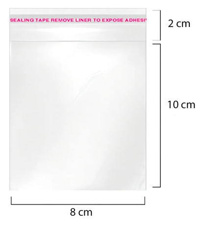 Bolsa Celofán con Adhesivo 8x12cm - 100 unidades