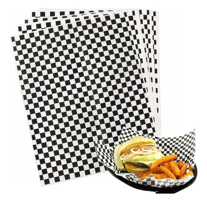 Papel antigrasa cuadrado negro 28x38 - 100 unid