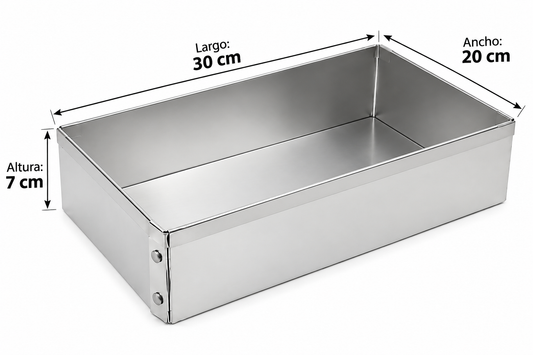 Molde de aluminio Rectangular 20x30cm