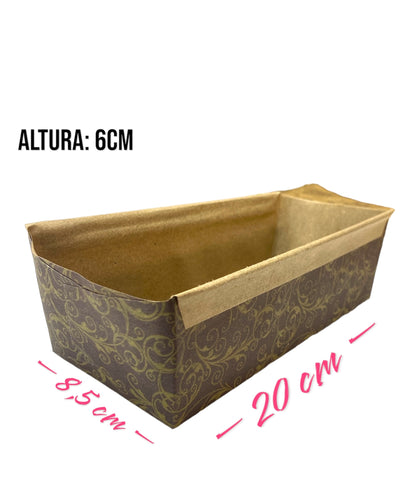 Molde queque inglés 600gr - 10 unidades