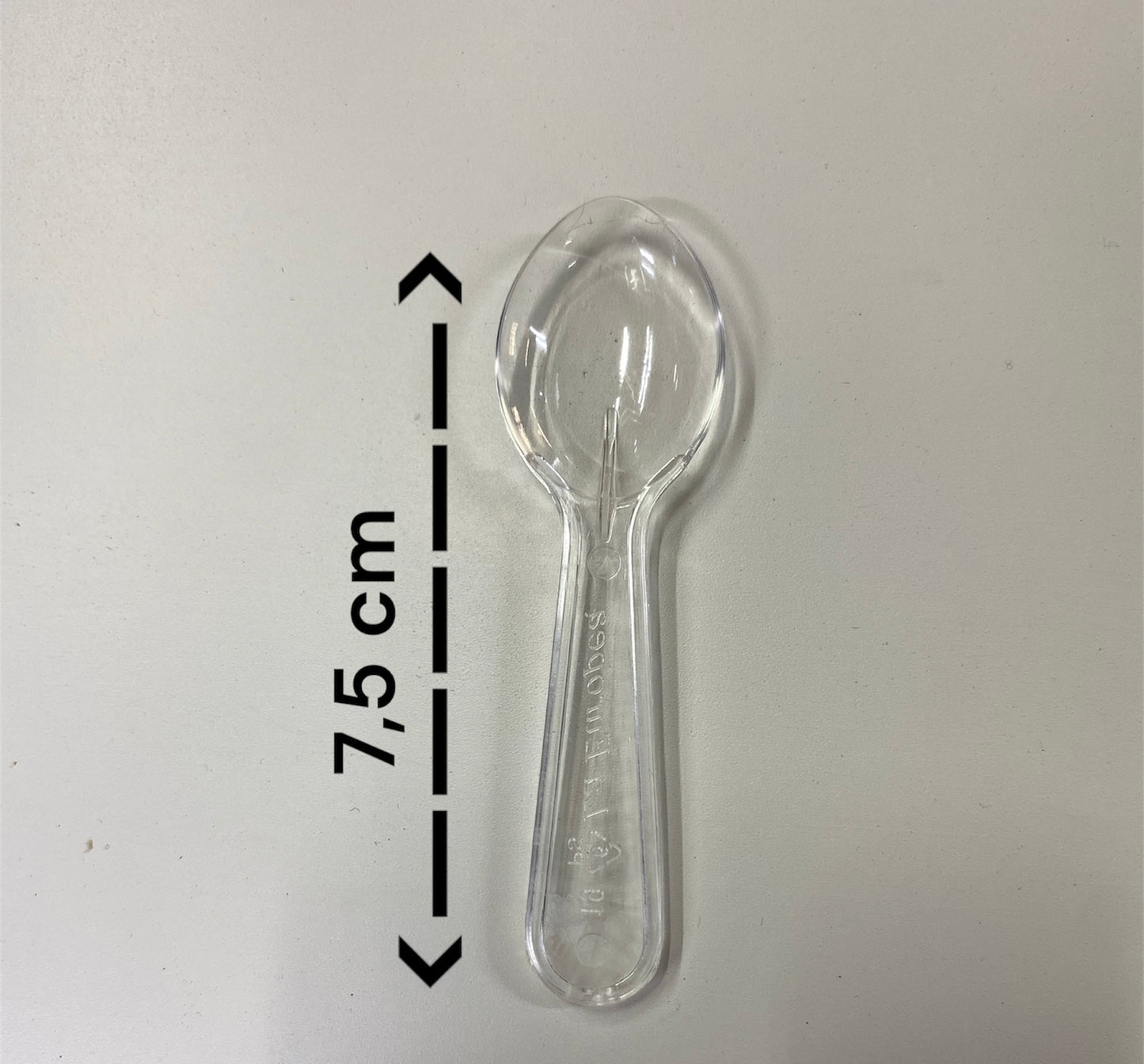 Cucharas acrílicas transparente 250 unidades