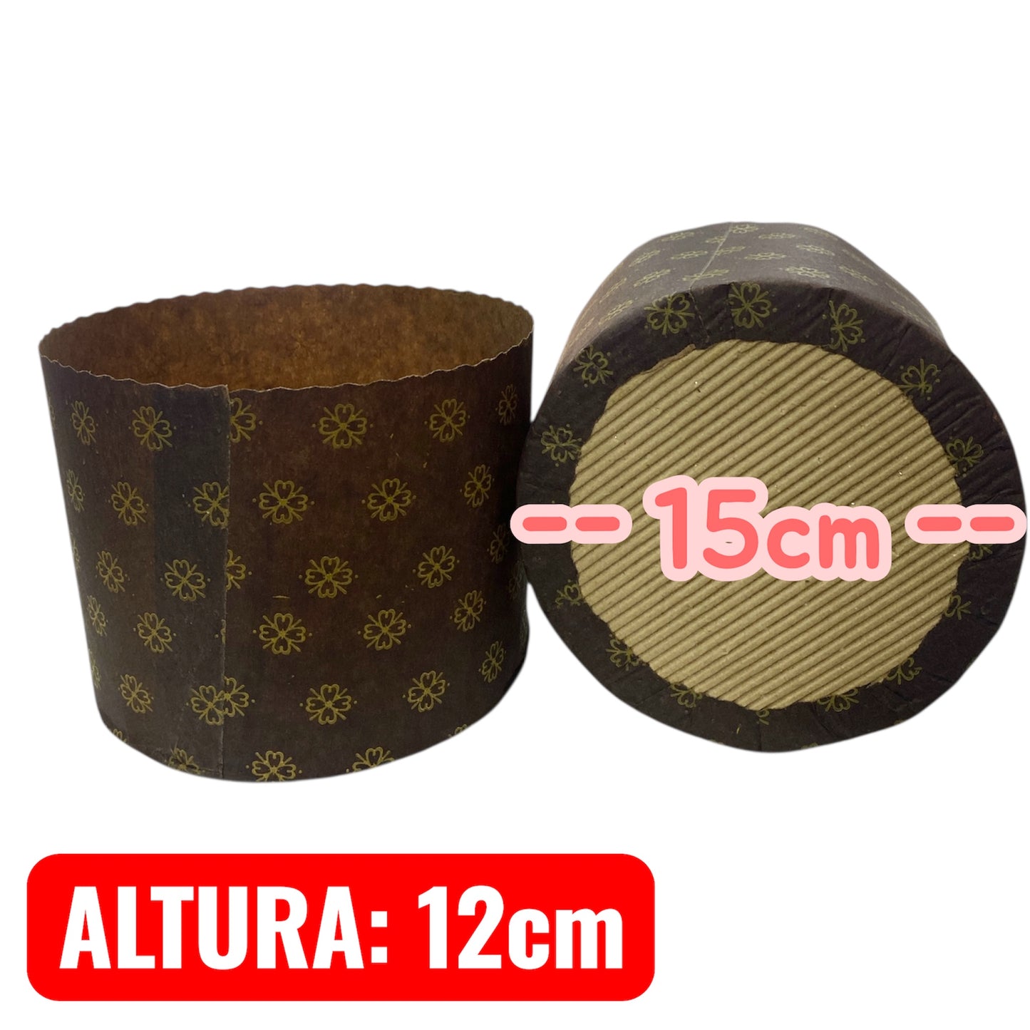 10 moldes de papel para panettone 800grs