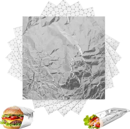 Papel Aluminio para Hamburguesa 35x35 - 50 unidades