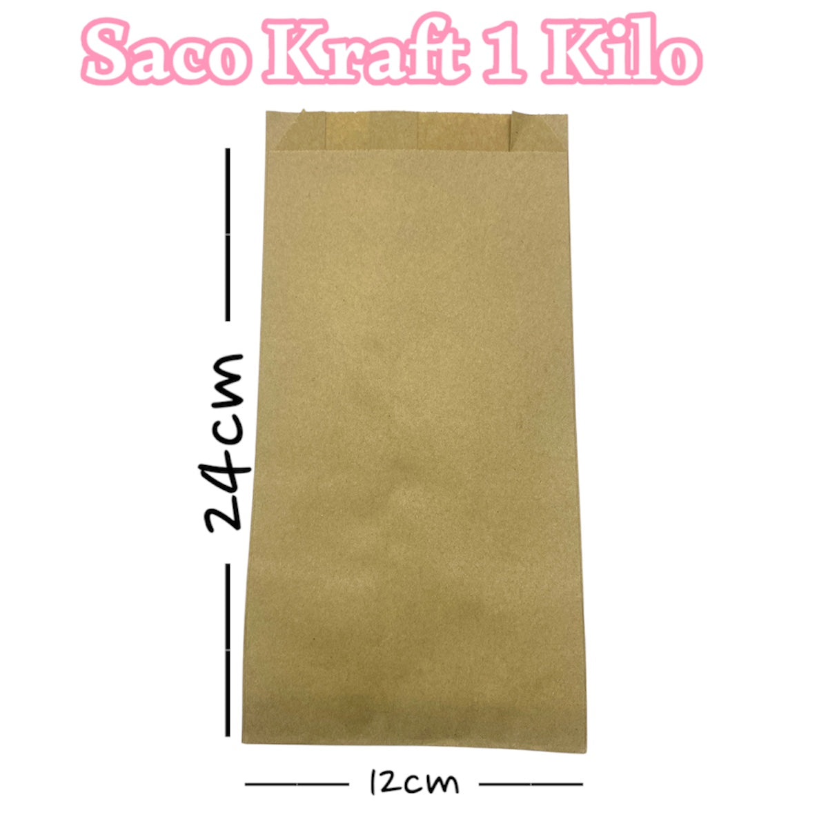 Saco Kraft 1 Kilo - 50 unidades