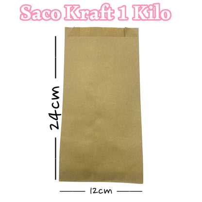 Saco Kraft 1 Kilo - 50 unidades