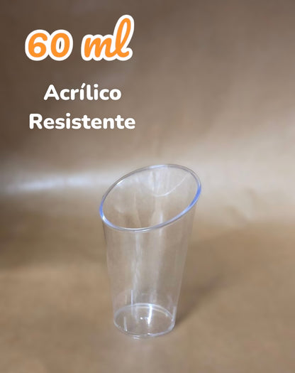 Embalaje vaso acrílico 60ml diagonal - 1380 unid