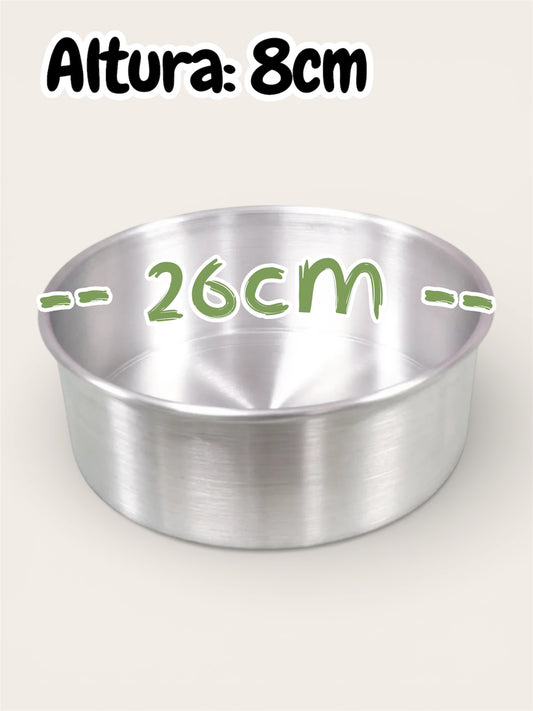 Molde de Aluminio para Torta 26cm Fijo