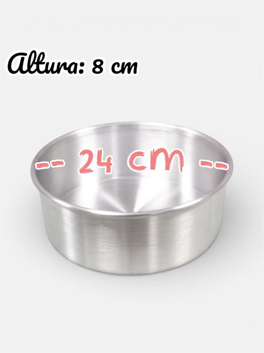 Molde de Aluminio para Torta 24cm Fijo