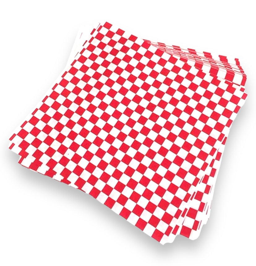 Papel antigrasa cuadrado rojo 33x33 - 100 unid