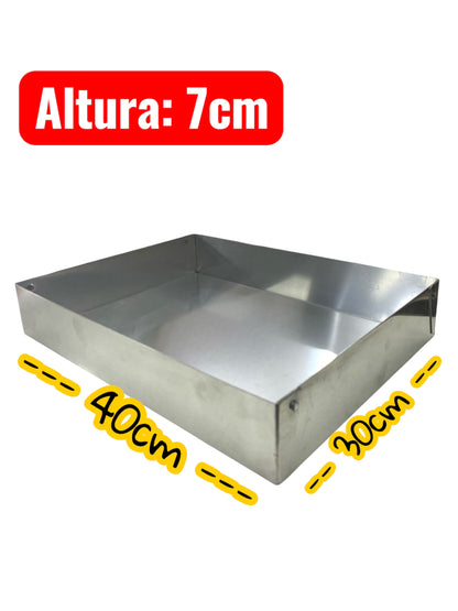 Molde de aluminio Rectangular 30x40 Desmontable