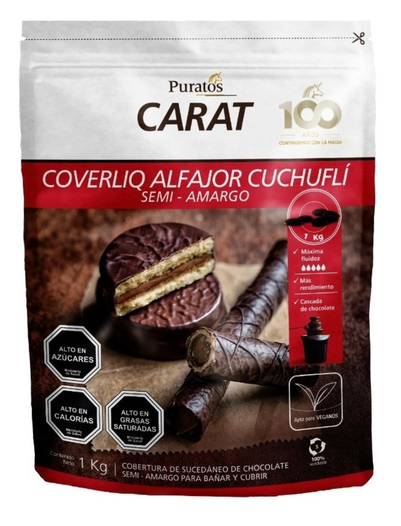 Cobertura Alfajor Carat Semi amargo 1 kilo PURATOS