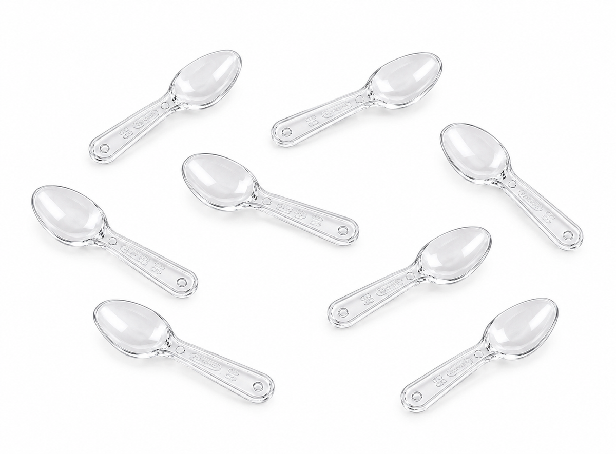 Cucharas acrílicas transparente 250 unidades