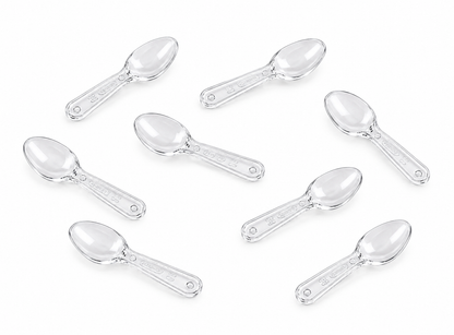 Cucharas acrílicas transparente 250 unidades
