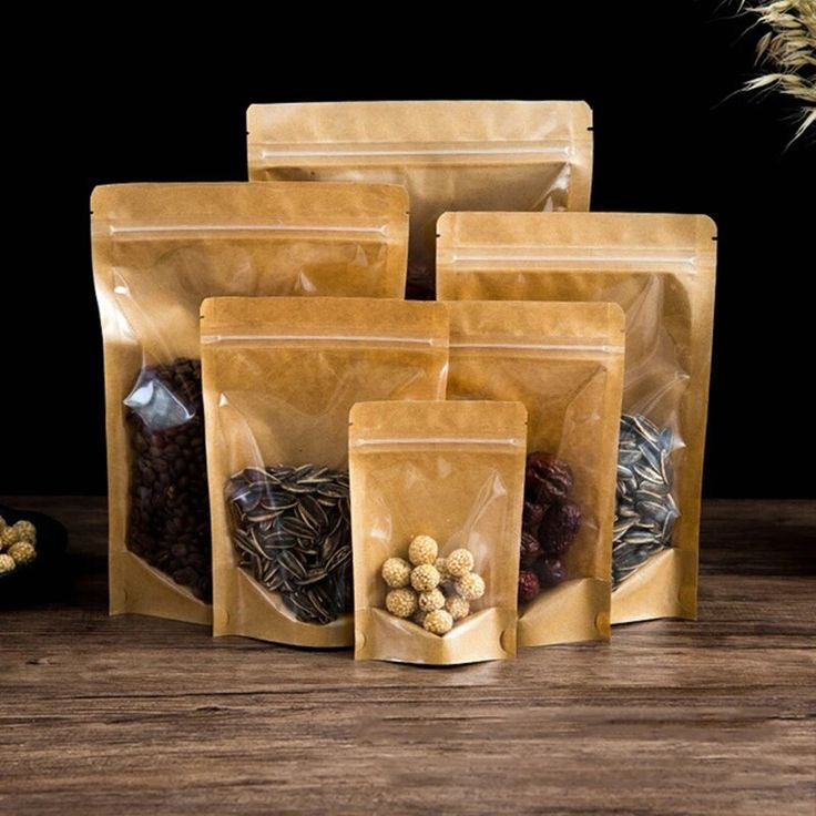 Bolsas doypack 26x35 con visor - 50 unidades