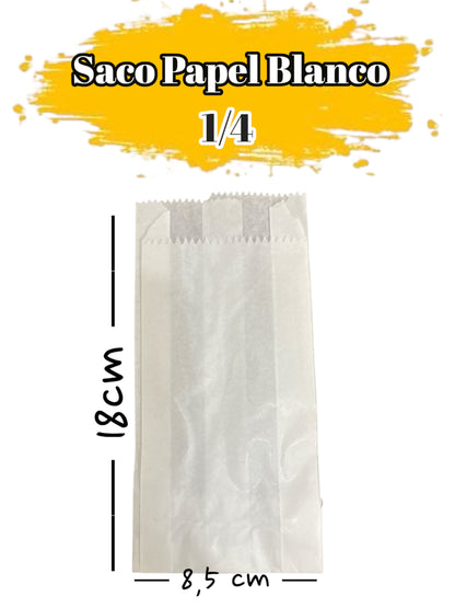 Saco papel blanco 1/4 - 50 unidades