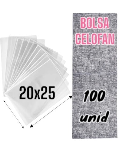Bolsa Celofan 20x25 - bolsa Polipropileno 100 unidades