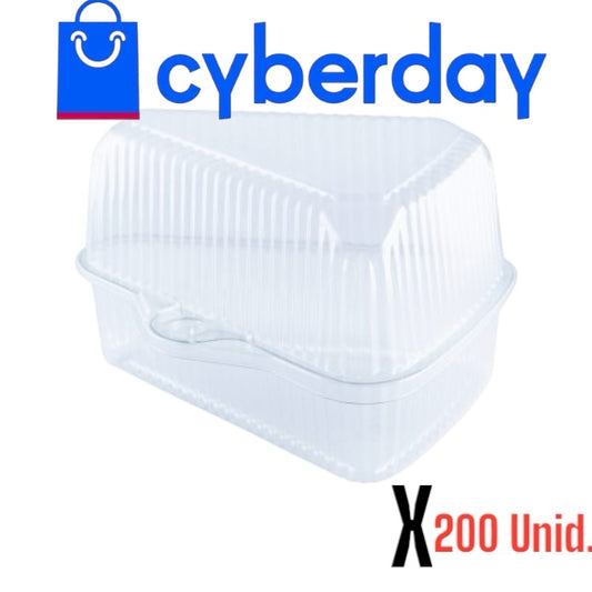 200 envase triangular 7187-A porciones de torta