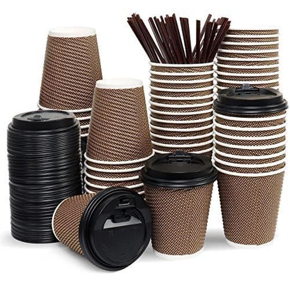 Vaso corrugado marron 8 oz - 25 unidades