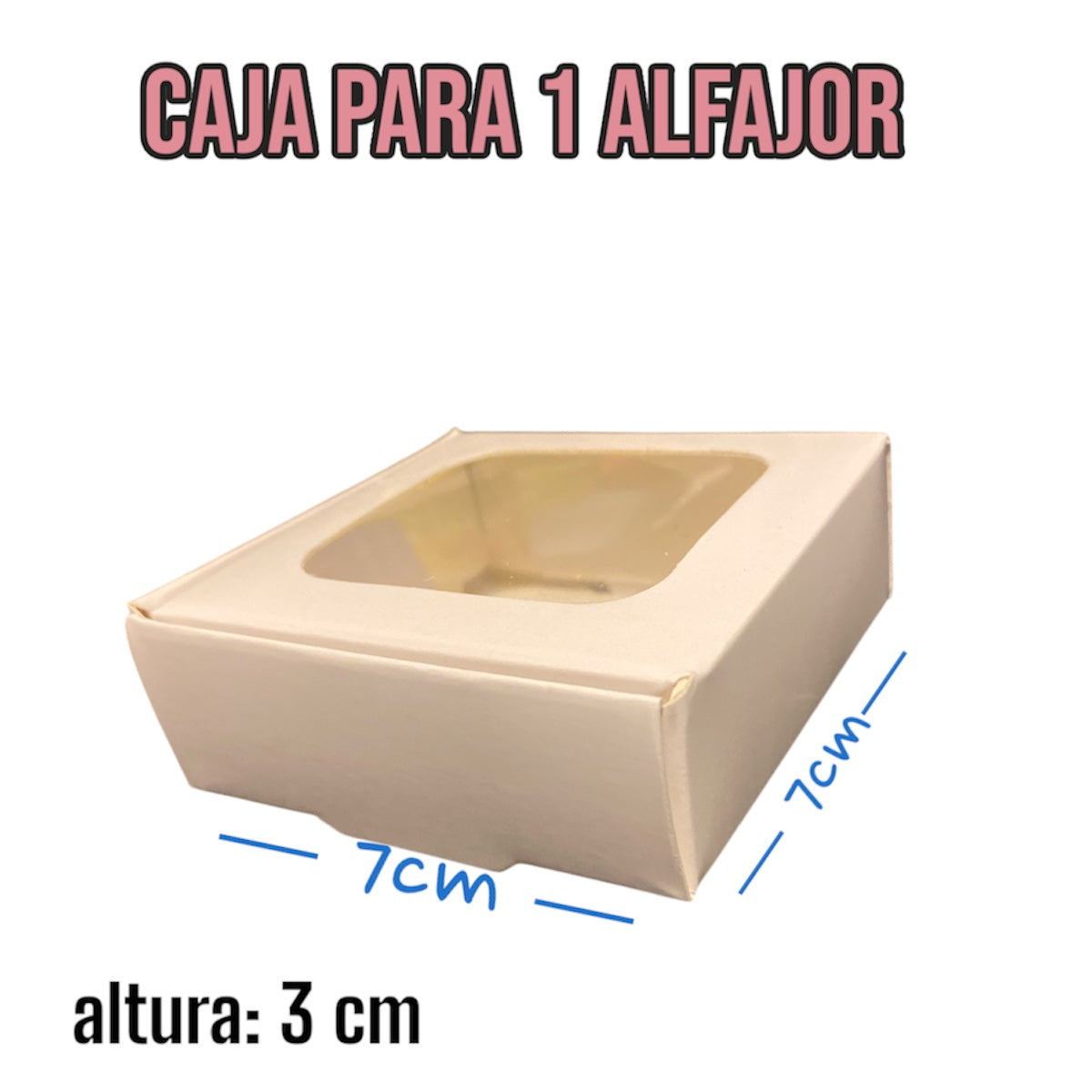 Caja Para 1 Alfajor con visor - 10 unidades