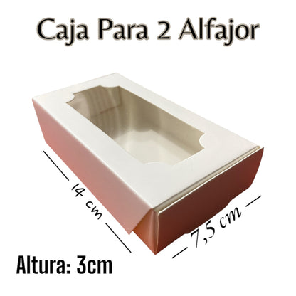 Caja Para 2 Alfajor con Visor - 10 unidades