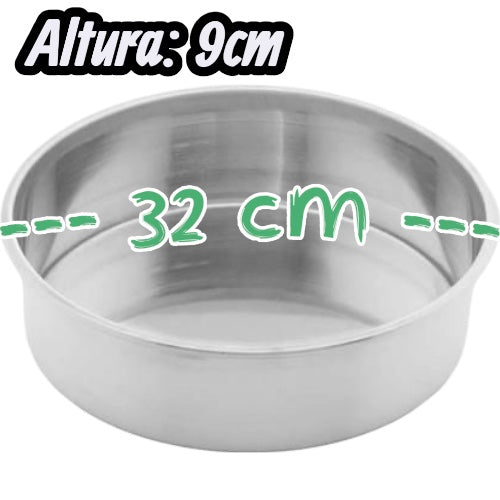 Molde de Aluminio para torta 32cm Fijo