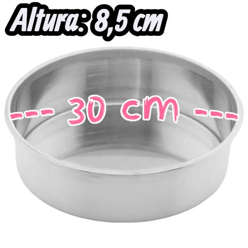 Molde de Aluminio para torta 30cm Fijo