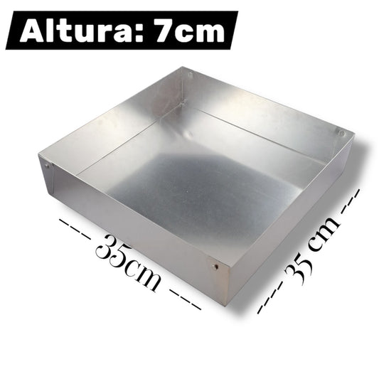 Molde de aluminio cuadrado 35x35 Desmontable