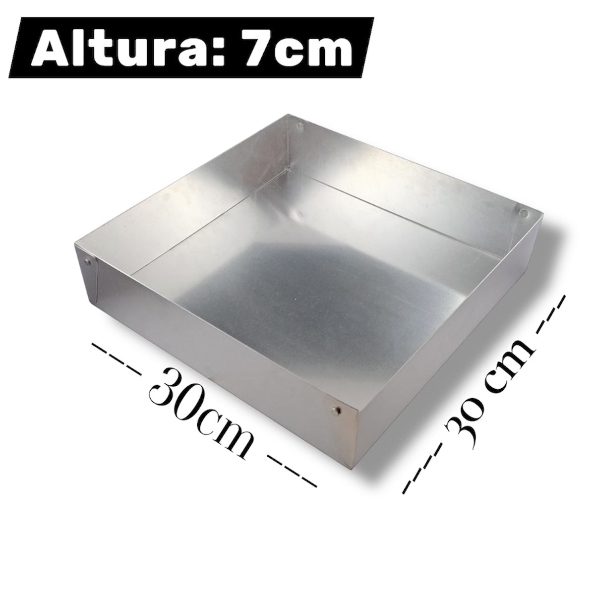 Molde de Aluminio Cuadrado 30x30 Desmontable