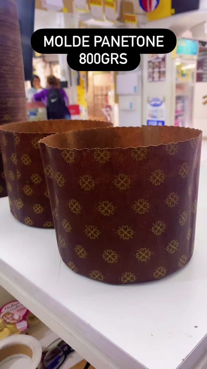 10 moldes de papel para panettone 800grs